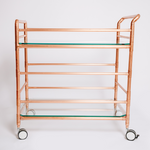 Copper Glass Drinks Trolley